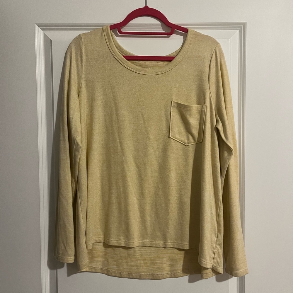 SO (Sonoma Company) Cozy Long Sleeve Pocket T-Shirt Top